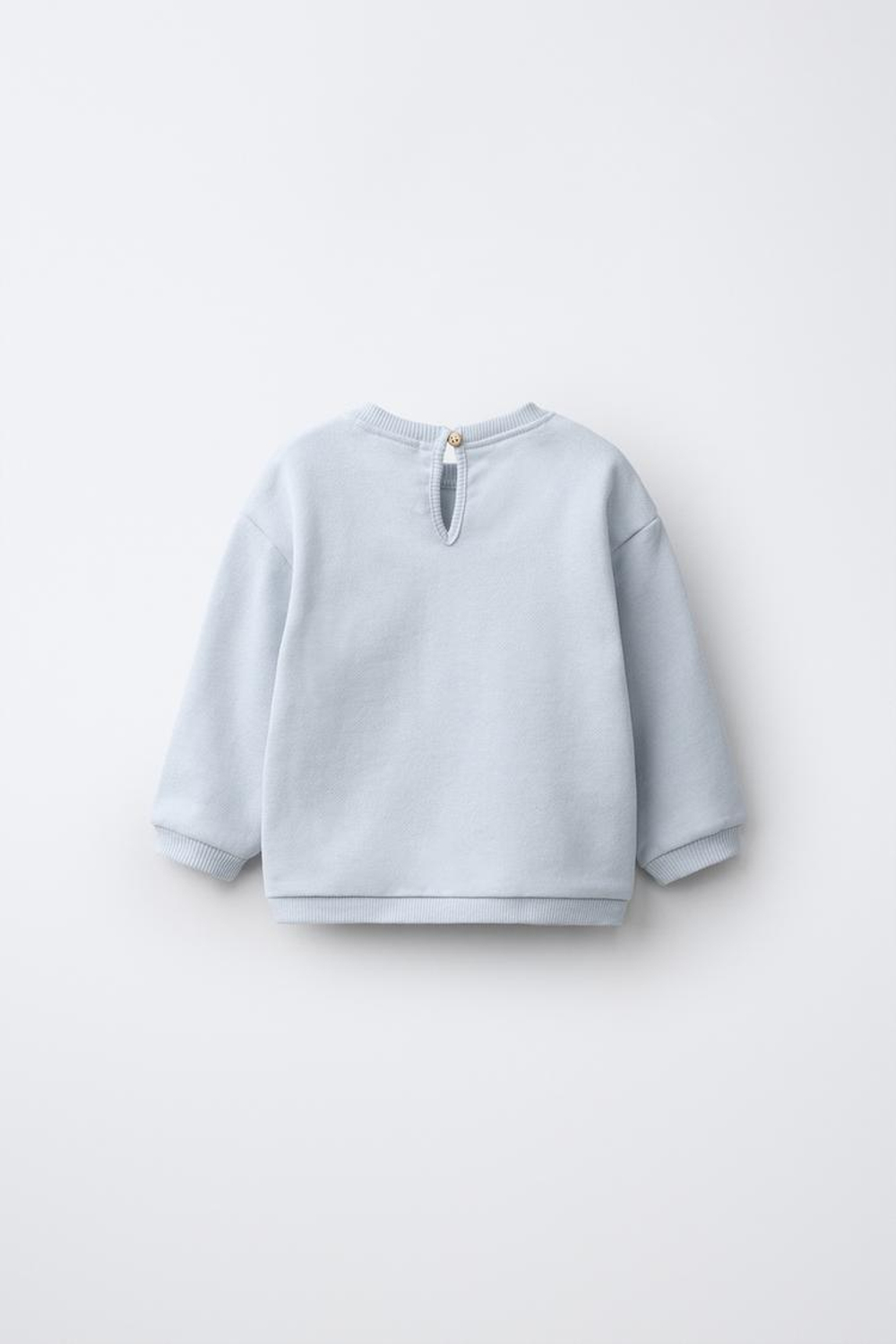 ZARA ТОЛСТОВКА С ЦВЕТАМИ ИЗ КРУЖЕВА КРОШЕ, СИНЕВАТЫЙ