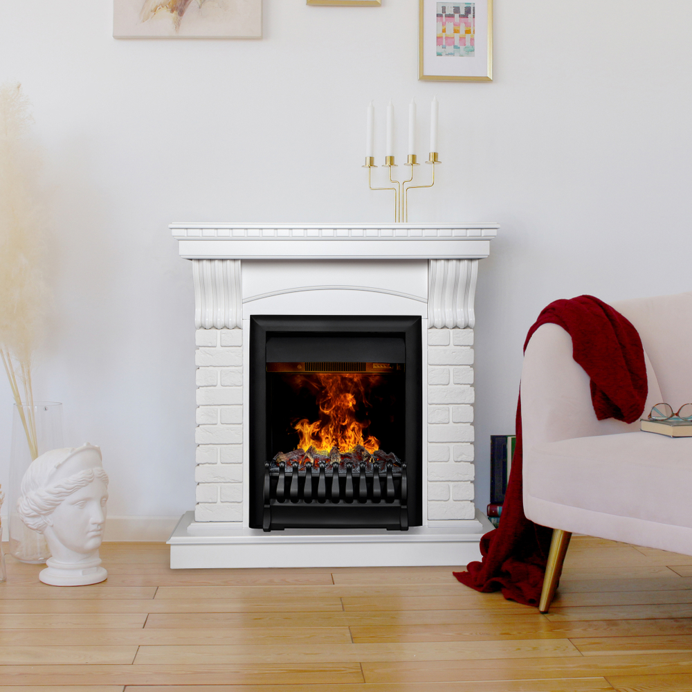 Каминокомплект Real Flame Jazz WT с очагом 3D Oregan