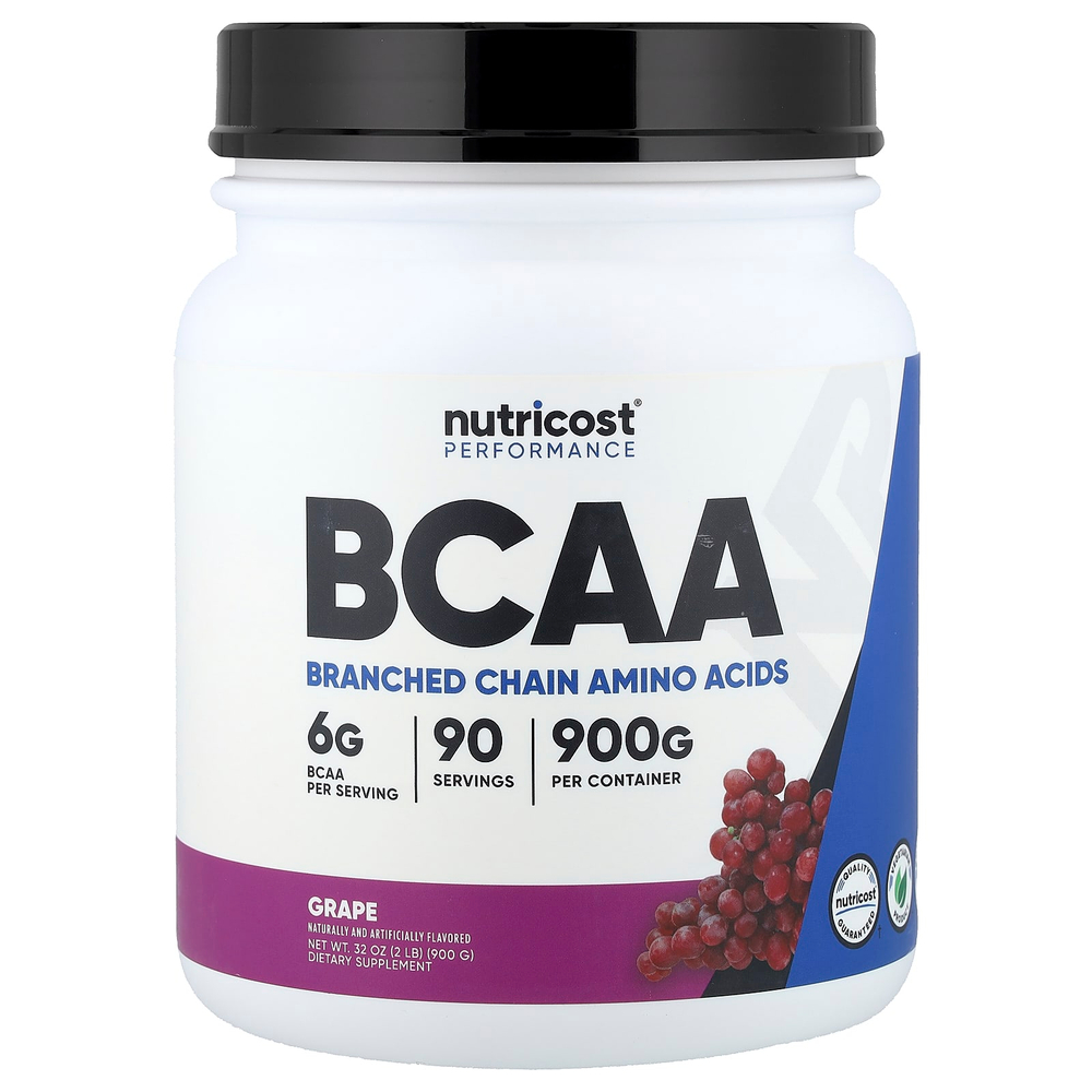 Nutricost, Performance, BCAA, со вкусом винограда, 900 г (2 фунта)