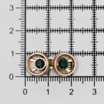 Крючки пришивные декоративные 10х21 мм, золото цв.02/зеленый цв.912, 20 шт