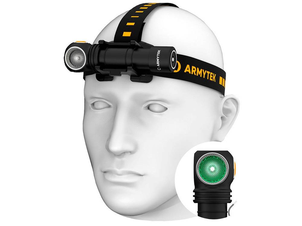 Фонарь налобный Armytek Wizard C2 WG Magnet USB XD16 1100 lm белый + XQE 400 lm до 98м, 1x18650