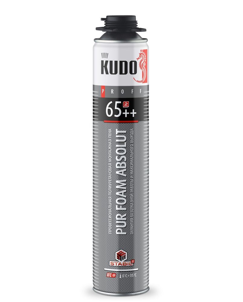 Пена монтажная KUDO PROFF 65++ профи 980г / KUPP10S65++ Пена монтажная KUDO PROFF 65++ профи 980г / KUPP10S65++