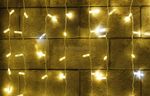 Светодиодный Занавес 2 x 1.5 м, тёплый белый без мерцания, 300 LED, прозрачный провод ПВХ, IP65, 220 В, ALEDUS Фото 1