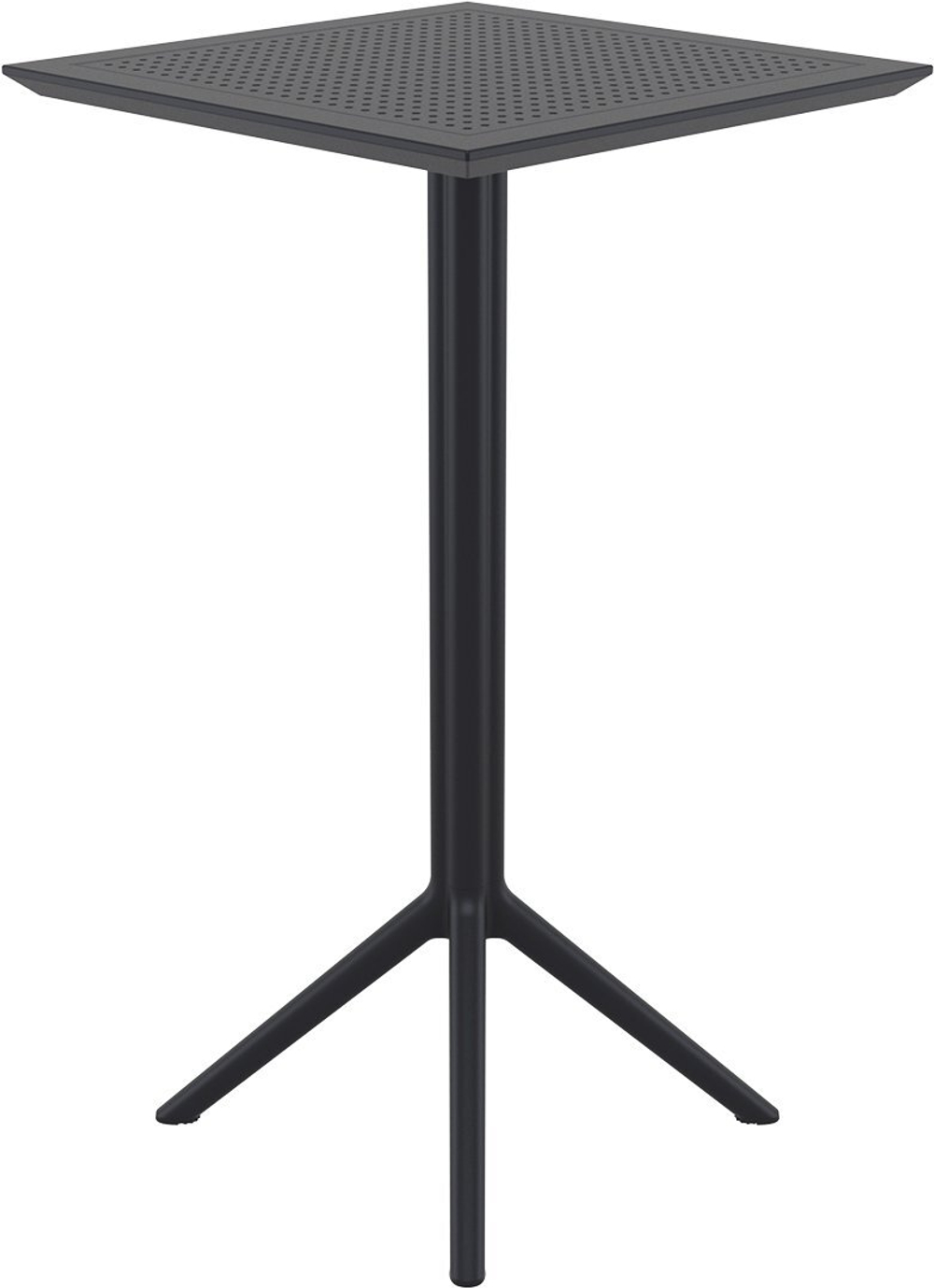 Стол пластиковый барный складной Siesta Contract Sky Folding Bar Table 60, черный