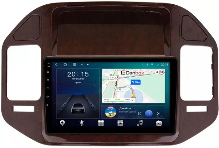 Магнитола для Mitsubishi Pajero 3, Montero 3 1999-2006 (рамка под дерево) - CanBox 9387 Android 10, SIM-слот