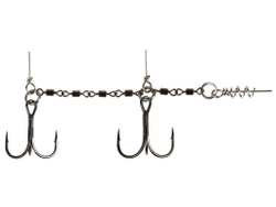 Остнаска стал. Lucky John STINGER POWER CHAIN 3,5+7,0cm, оснащ. тройниками №03/0+№2/0 1шт.