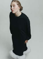 Платье Women Thumbelina Dress with Long Sleeves Middle, Black and White