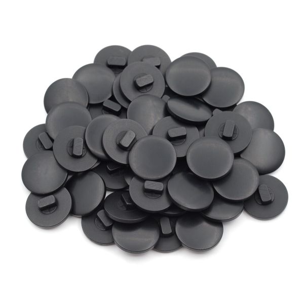 Пуговицы на ножке 28L=18 мм, (Black (черный)), 48 шт, S090170