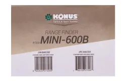 Дальномер Konus Mini-600B - штрих-код и логотип на упаковке