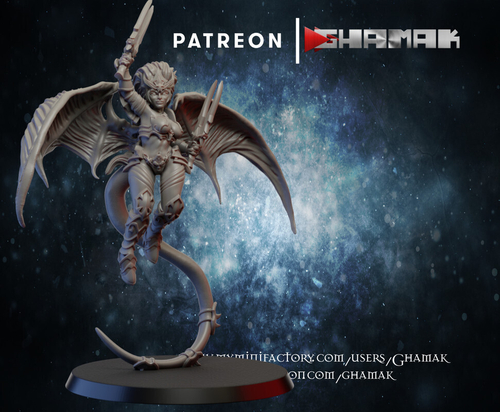 Grand Alliance Order  Daughters of Khaine Dark Elves Khinerai Lifetakers Крылатая воительница эльфов №1 миниатюра для dnd, днд, pathfinder, фентези, Настольная игра, НРИ, Варгейм, РПГ