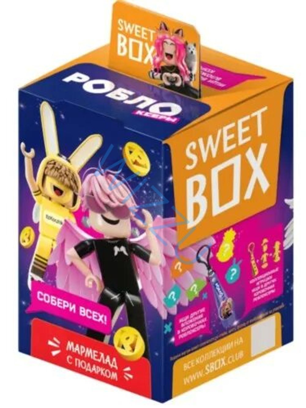 РОБЛОКСЕРЫ КОРЖИК, ЖЕНЯША, БАБКА ШОУ, KVINKA, FIL1KTOP SWEET BOX Марм. с игр/подар. в кор. 12/10 10г