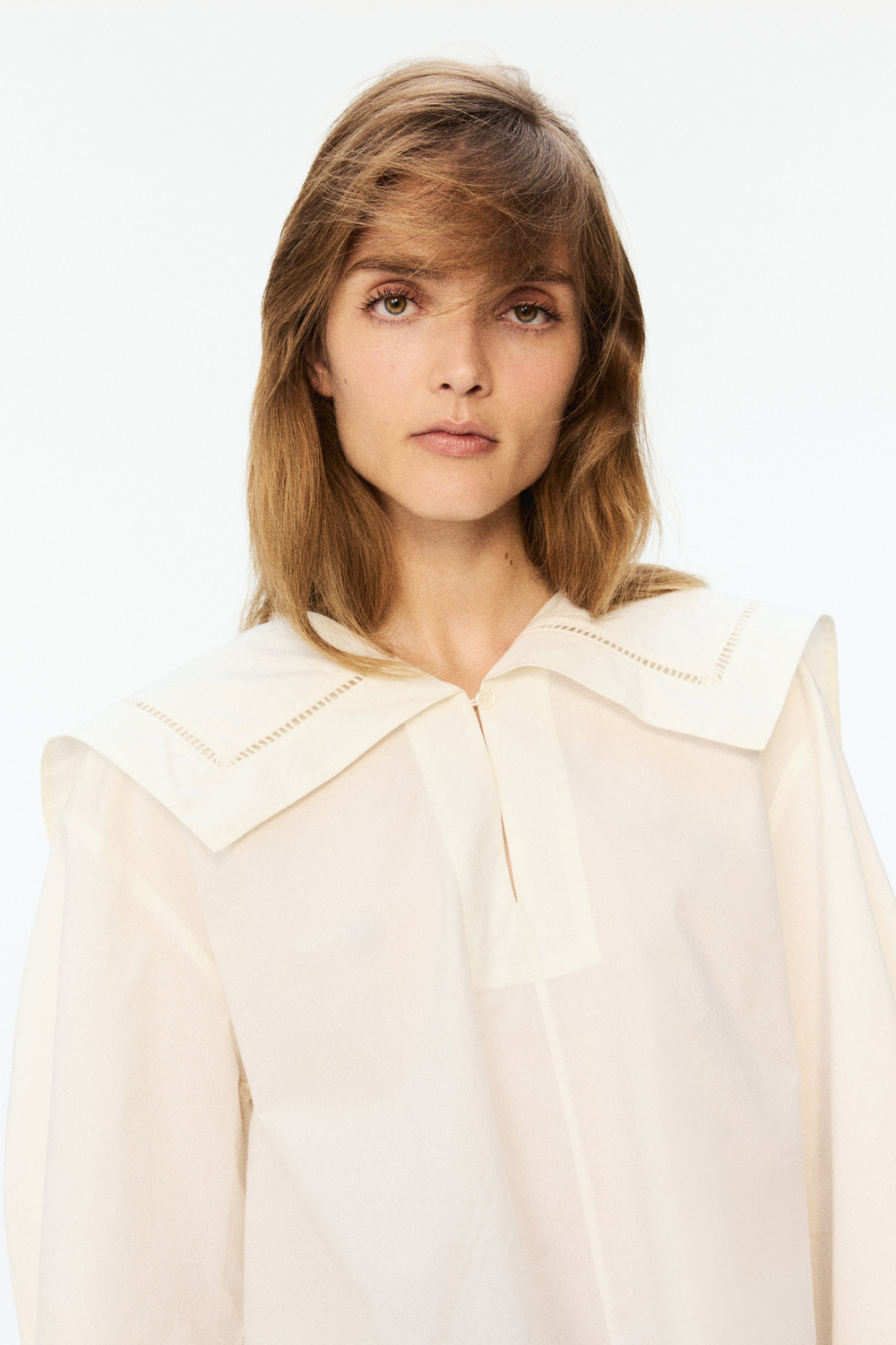 Блуза из поплина с матросским воротником - H&M