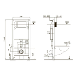 Инсталляция Tece Spring S401204, пластиковая панель смыва TECEspring V, черная матовая