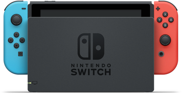 Игровая приставка Nintendo Switch rev.2 32 ГБ, неоновый синий/неоновый красный