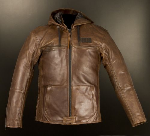 Купить Мотокуртка Кожаная Icon Hood 1000 / Коричневый