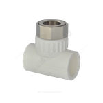 Тройник PP-R комбинированный белый Дн 32х1 1/4" с накидной гайкой VALFEX 11140132