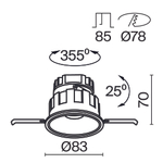 Встраиваемый светильник Technical DL057-10W3K-W