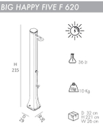 Душ солнечный Arkema Big Happy Five F 620, фиолетовый