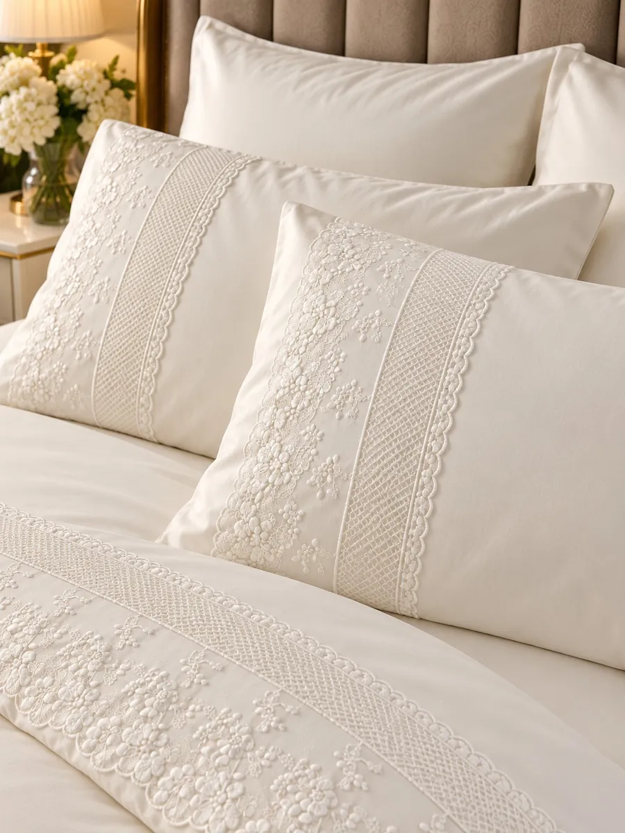 Gelin Home КПБ 6 пр. NERGIS кремовый цвет пододеяльник 200*220, простынь 240*260, наволочки 50*70 2шт, декоративные наволочки 50*70 2шт GLNN326 — фото 2