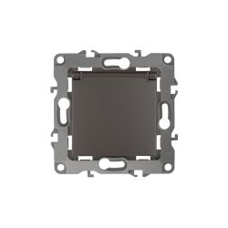 Розетка ЭРА Серия 12 12-2103-13 2P+E Schuko со шторками с крышкой 16A-250В IP20 бронза | Эра 12