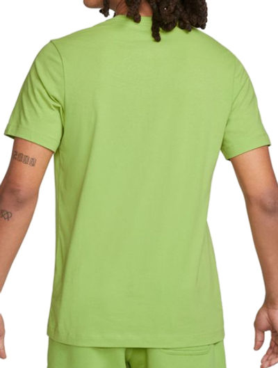 Футболка мужская теннисная Nike NSW Club Tee M - vivid green/white