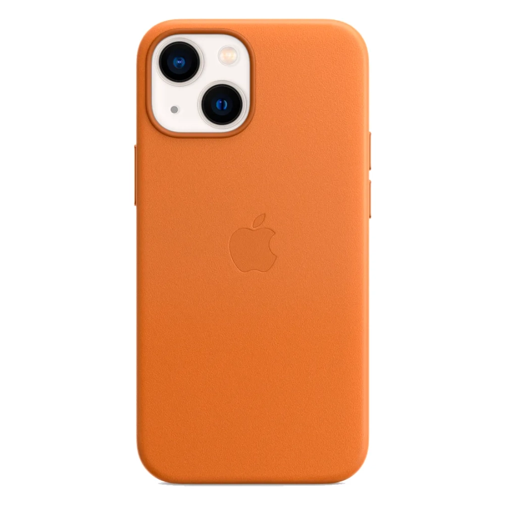 Кожаный чехол с поддержкой MagSafe Apple Leather Case для iPhone 13 mini, Golden Brown (Золотистая охра)