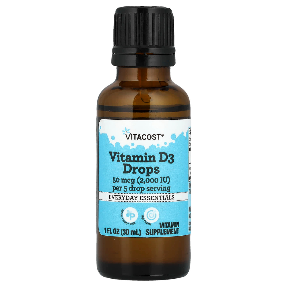 Vitacost, Vitamin D3 Drops, 1 fl oz (30 ml)