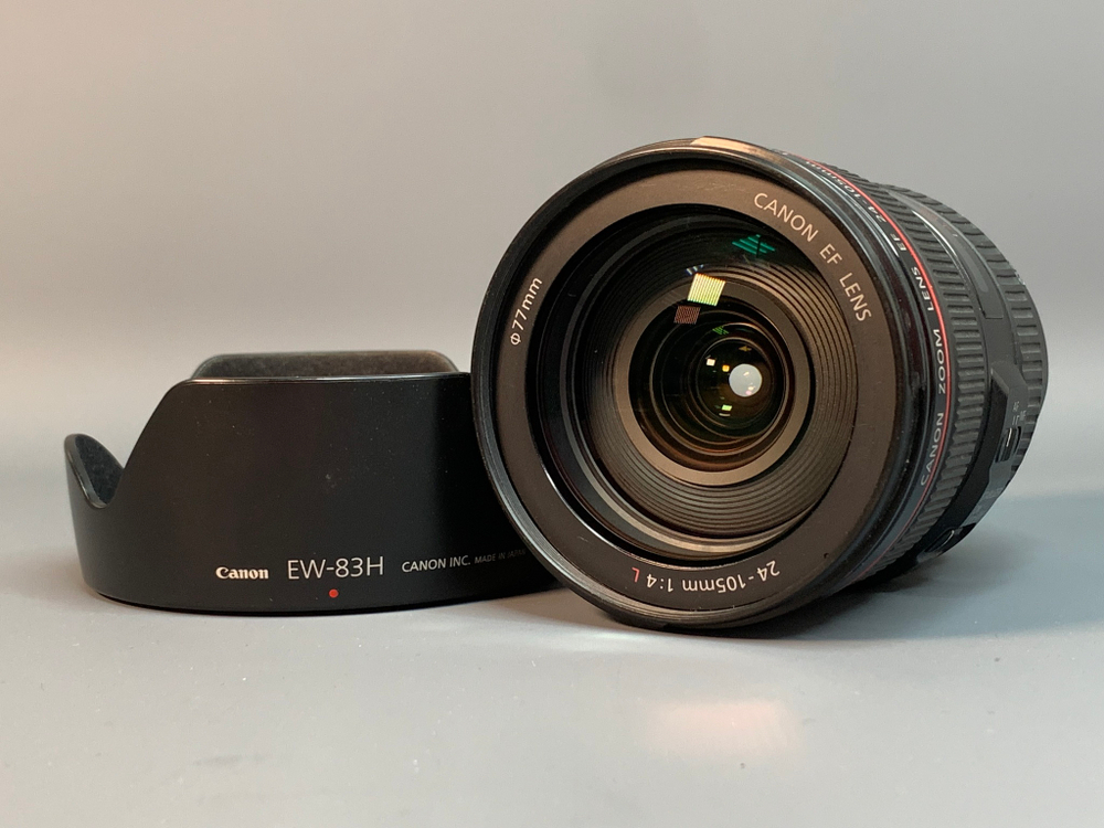 Canon EF 24-105mm f/4L IS USM царапка на передней линзе