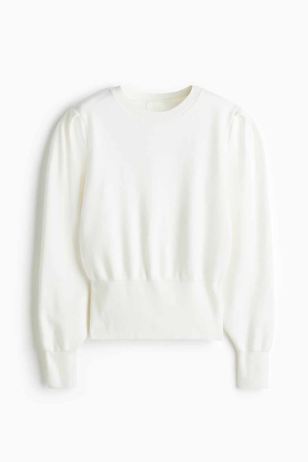 Короткий трикотажный топ с подплечниками - H&M