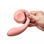 Двойной стимулятор точки G SVibe Snail GIZI персиково-розовый