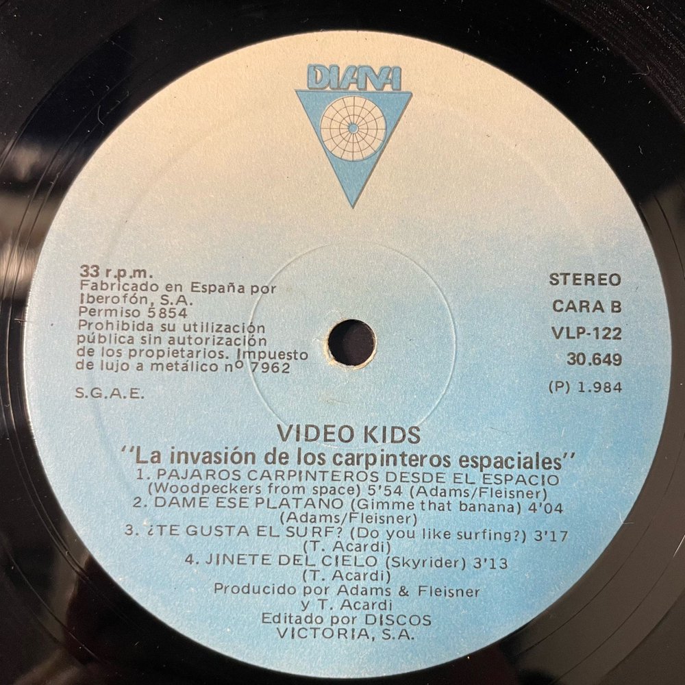 Винтажная виниловая пластинка LP Video Kids The Invasion Of The Spacepeckers (Испания 1985)