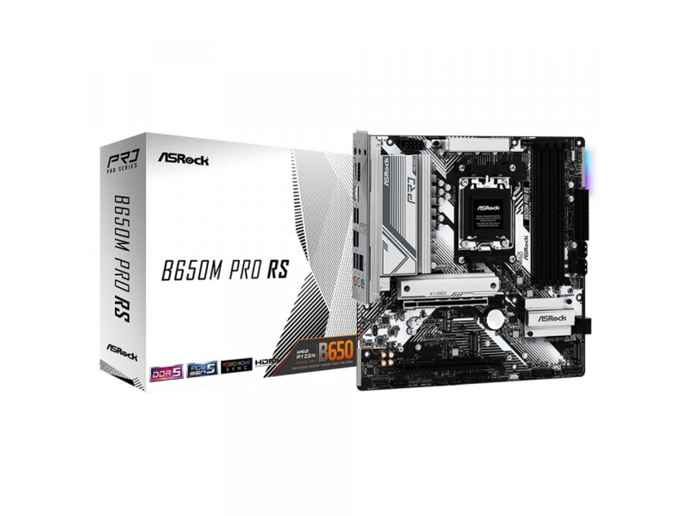 Материнская плата ASRock B650M PRO RS, Socket AM5, AMD B650, mATX, RTL