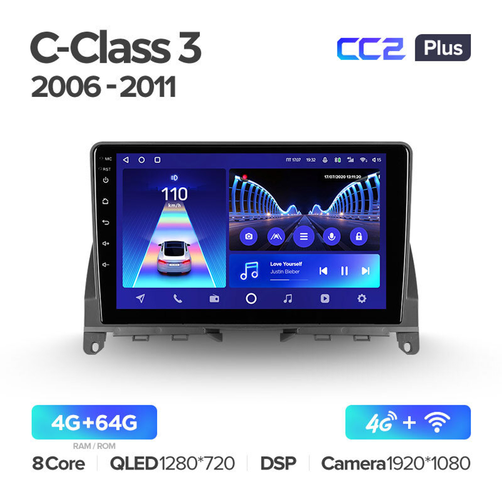 Teyes CC2 Plus 9"для Mercedes-Benz С-Class 3 2006-2011