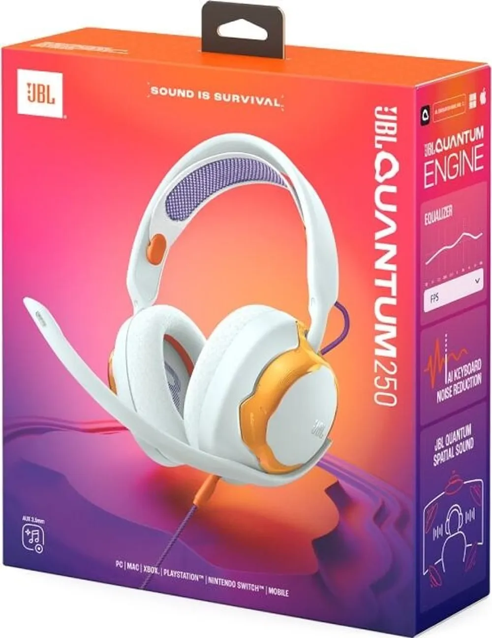 Проводные игровые наушники JBL Quantum 250 Teal - 8