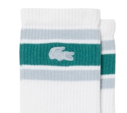 Теннисные носки Lacoste Ribbed 2P - white/green/grey/yellow