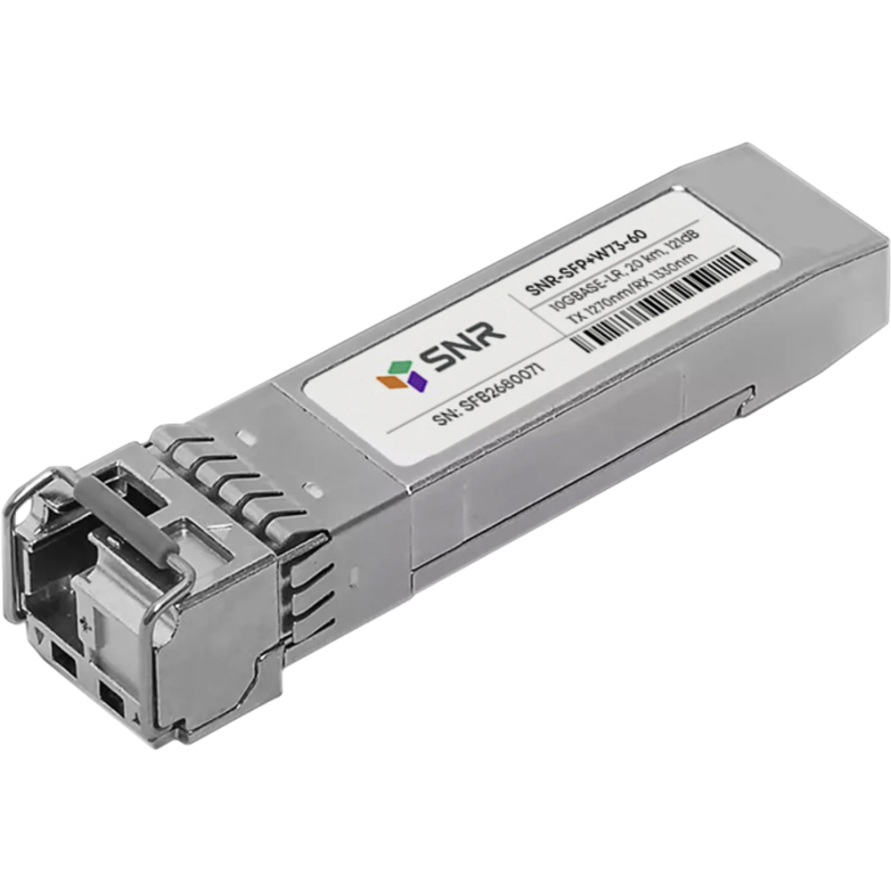 Оптический трансивер SNR SFP+ 10G WDM 60 км (Tx 1330 нм / Rx 1270 нм) (SNR-SFP+W73-60)