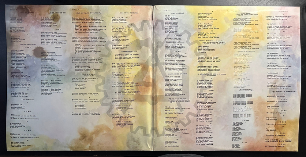 Coral Das Forças Populares De Libertação De Moçambique ‎– Hinos Revolucionários De Moçambique 2LP (Мозамбик 1975г.)
