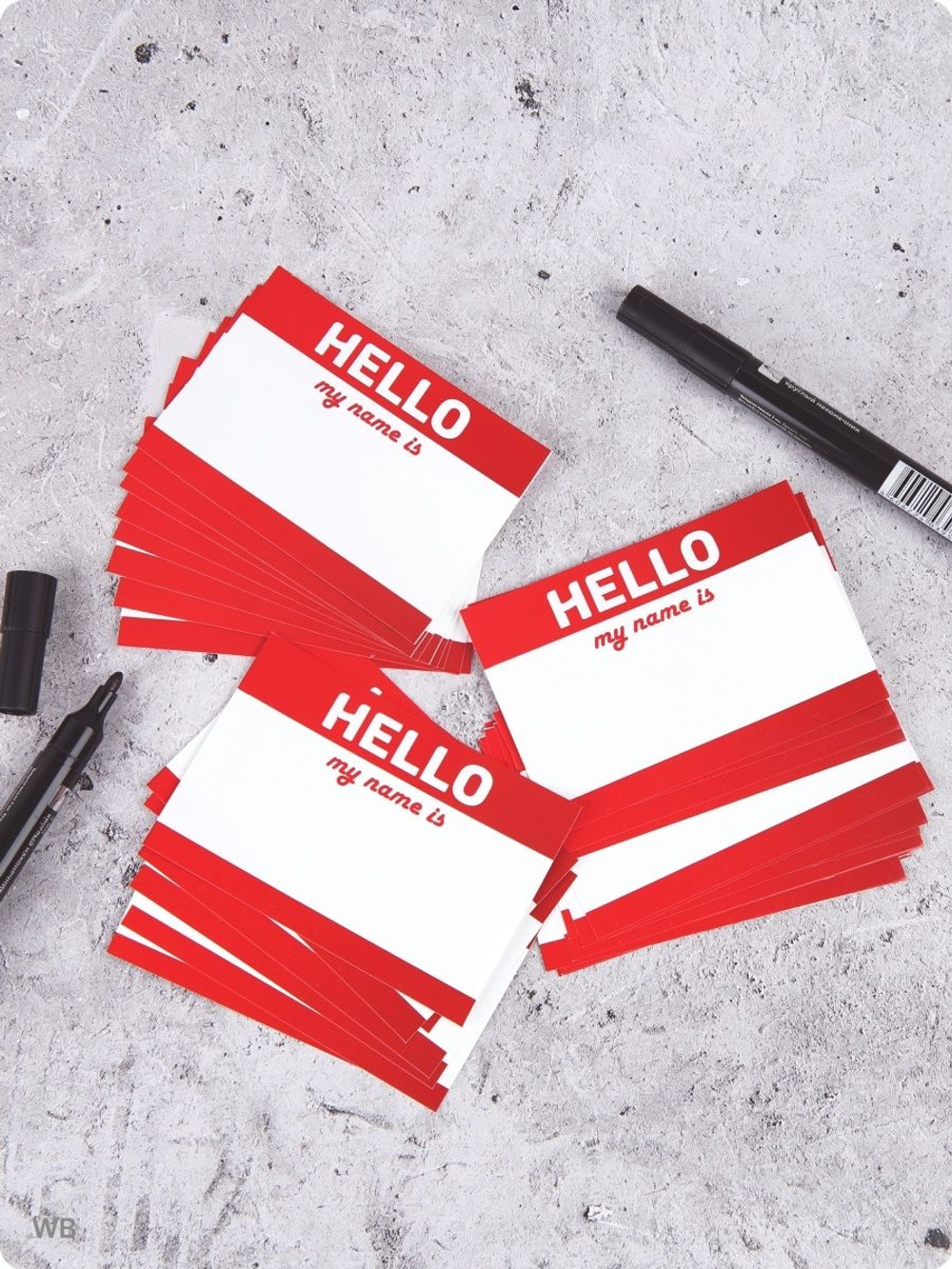 Наклейки чёрные hello my name is 50 шт., стикеры для граффити на стены, мебель, телефон, ноутбук
