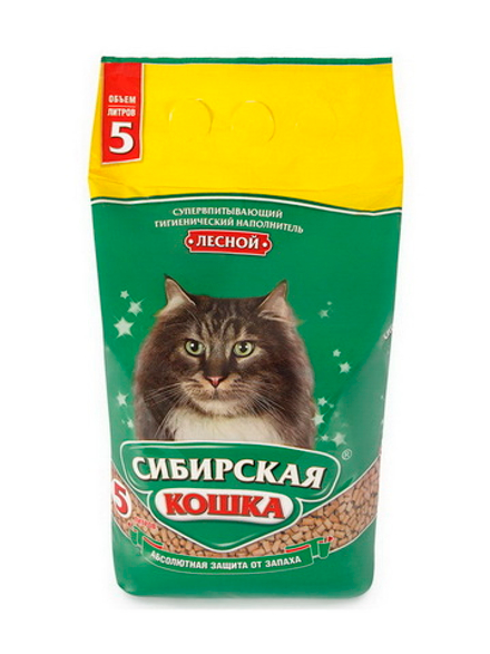 СИБИРСКАЯ КОШКА Наполнитель древесный 10 л