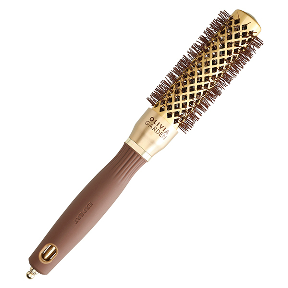 Olivia Garden Термобрашинг Expert Blowout Shine Wavy Bristles Gold&Brown 25 мм ID2048
