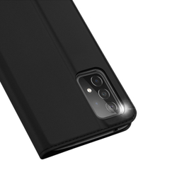 Чехол книжка из кожи черного цвета для Samsung Galaxy A52s и A52 5G, 4G, серия Skin Pro Series от Dux Ducis