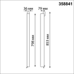 358841 PORT NT22 черный Трехфазный трековый светодиодный светильник IP20 LED 4000K 40W 220V ITER