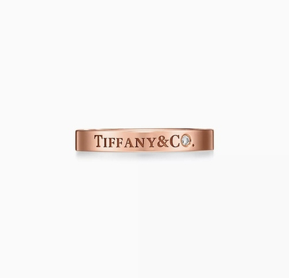 Кольцо из розового золота 18к с бриллиантом , Tiffany, ✨