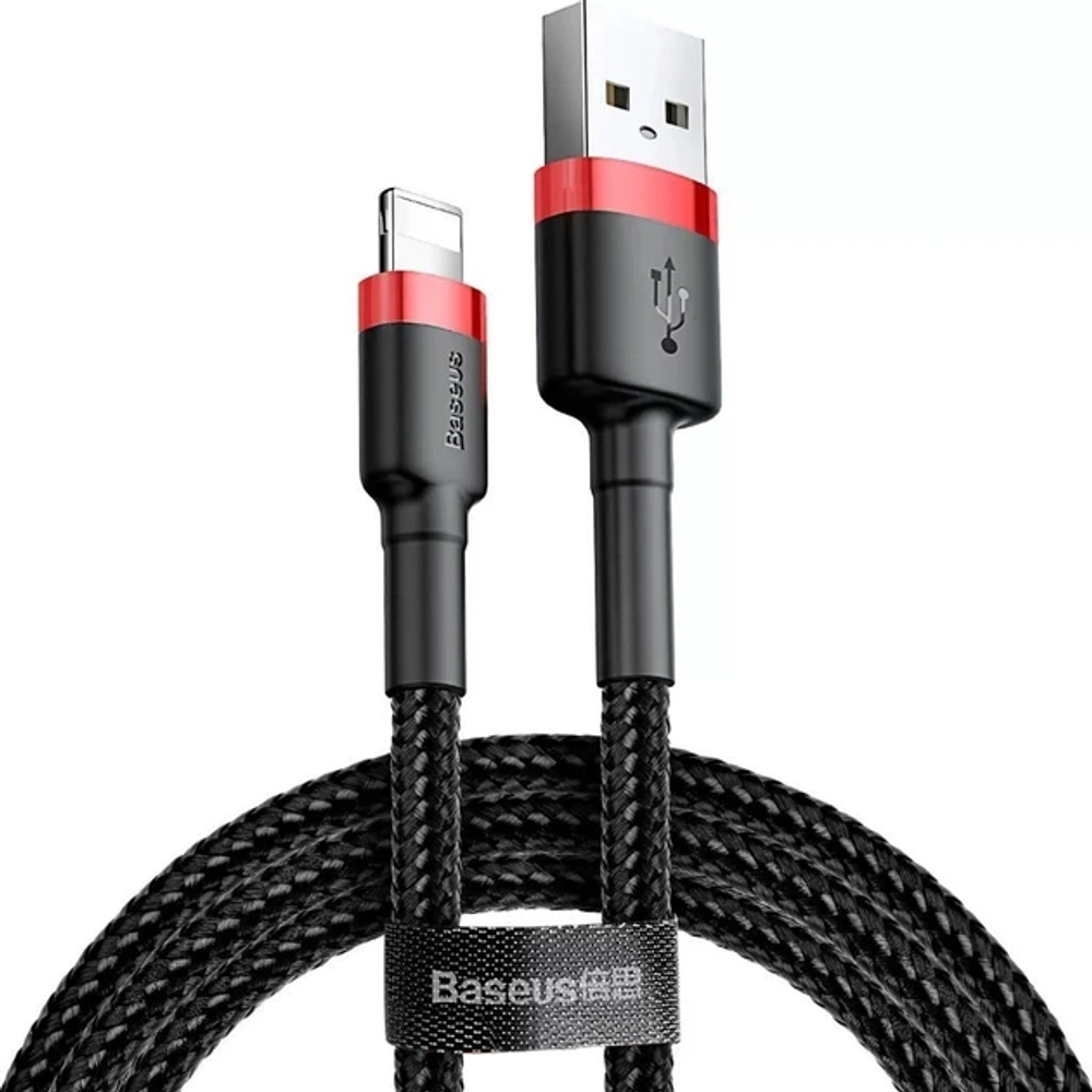 Usb Кабель-зарядка Lightning Baseus Cafule 1.5A 2м (CALKLF-C19) черно-красный