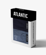Мужские трусы слипы классика Atlantic, набор 2 шт., хлопок, темно-синие + голубые, 2RMP-006