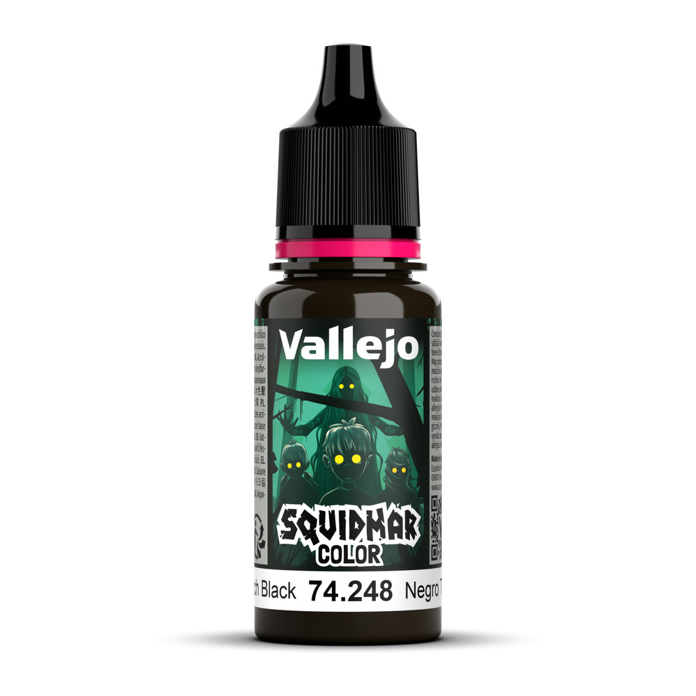 Vallejo Squidmar Color Pitch Black — акриловая краска, 18 мл (74.248)