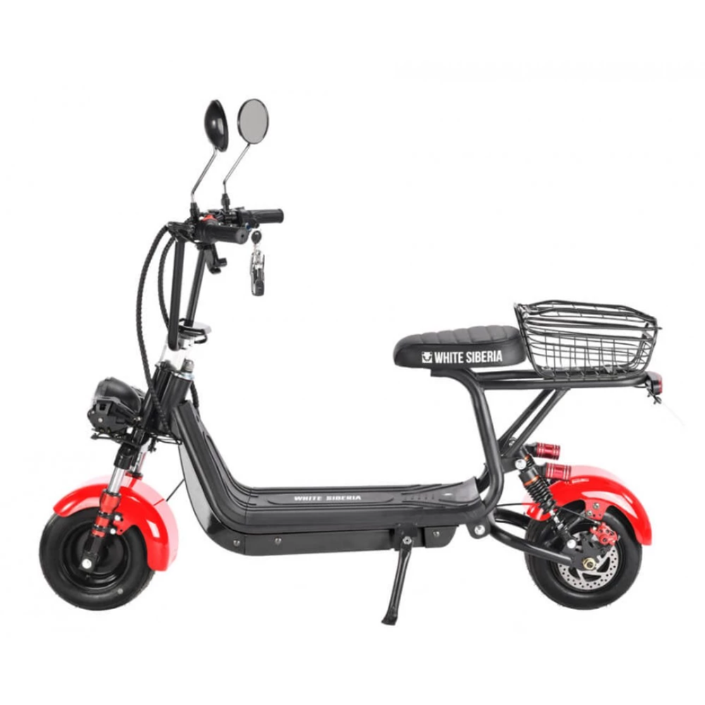 Электроскутер CityCoco White Siberia WS-Mini R 1200W Красный