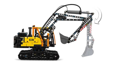 Конструктор LEGO Technic 42175 Грузовик Volvo FMX и электрический экскаватор EC230