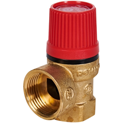 Клапан предохранительный ROMMER - 1/2", сброс 3/4" (ВР/ВР, Tmax 110°C, 2.5 бар)