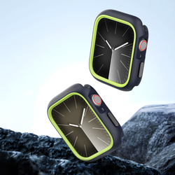 Чехол-бампер для часов Apple Watch 10 размер 46мм, цвет Midnight и Green от Dux Ducis, серия Bamo Series Case